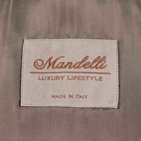 Mnadelli NWD Goat Suede Leather Bomber Jacket Size 58 (~3XL US) In Beige - Picture 9 of 13